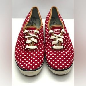 Red polka dot Keds only worn once